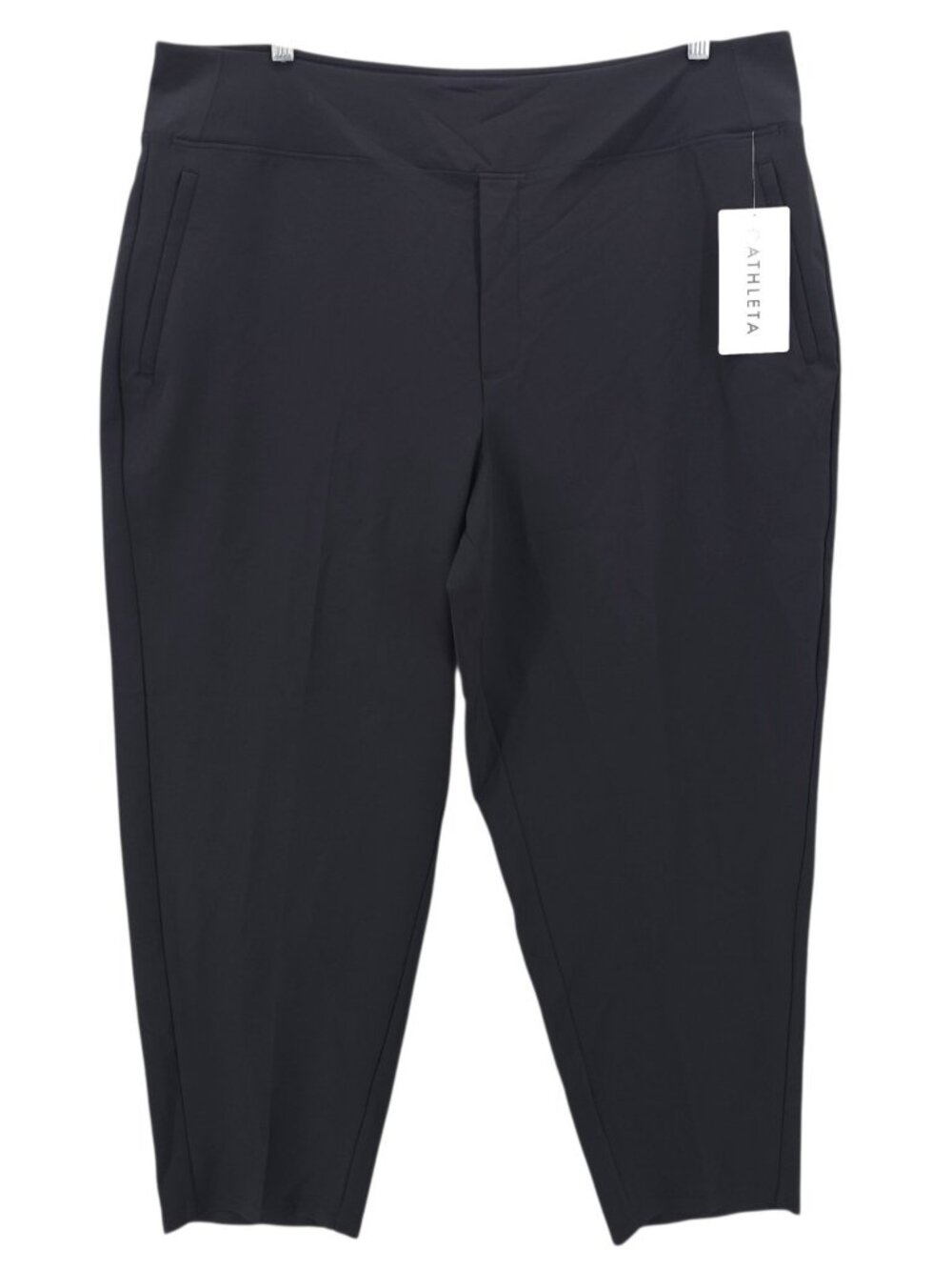 NWT ATHLETA Endless High Rise Black Stretch Pant Work City Athleisure Size 20
